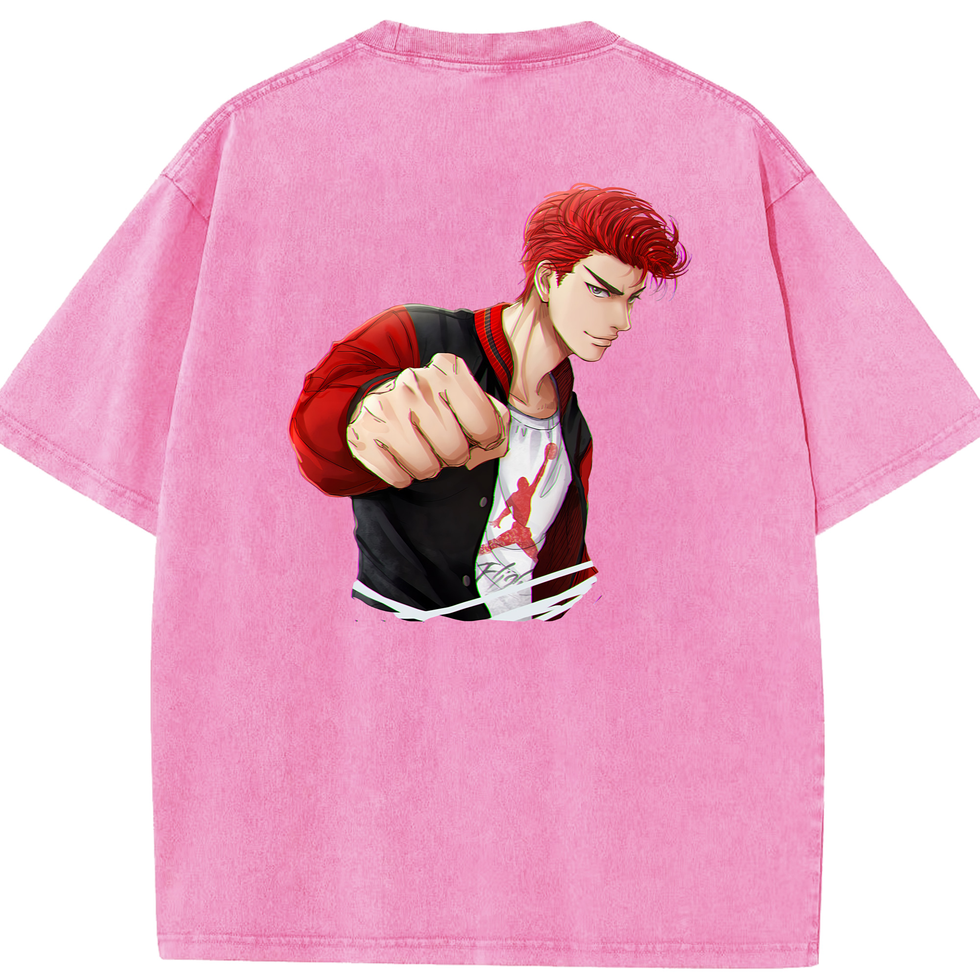 （画像用） SLAM DUNK／スラムダンク 綿100% ヴィンテージ風 半袖Tシャツ（背面プリント）